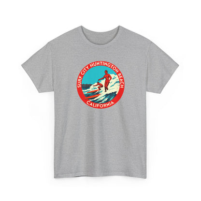 Vintage Surf City USA T-Shirt | Retro Huntington Beach California Tee | Classic Distressed Beach Logo Shirt