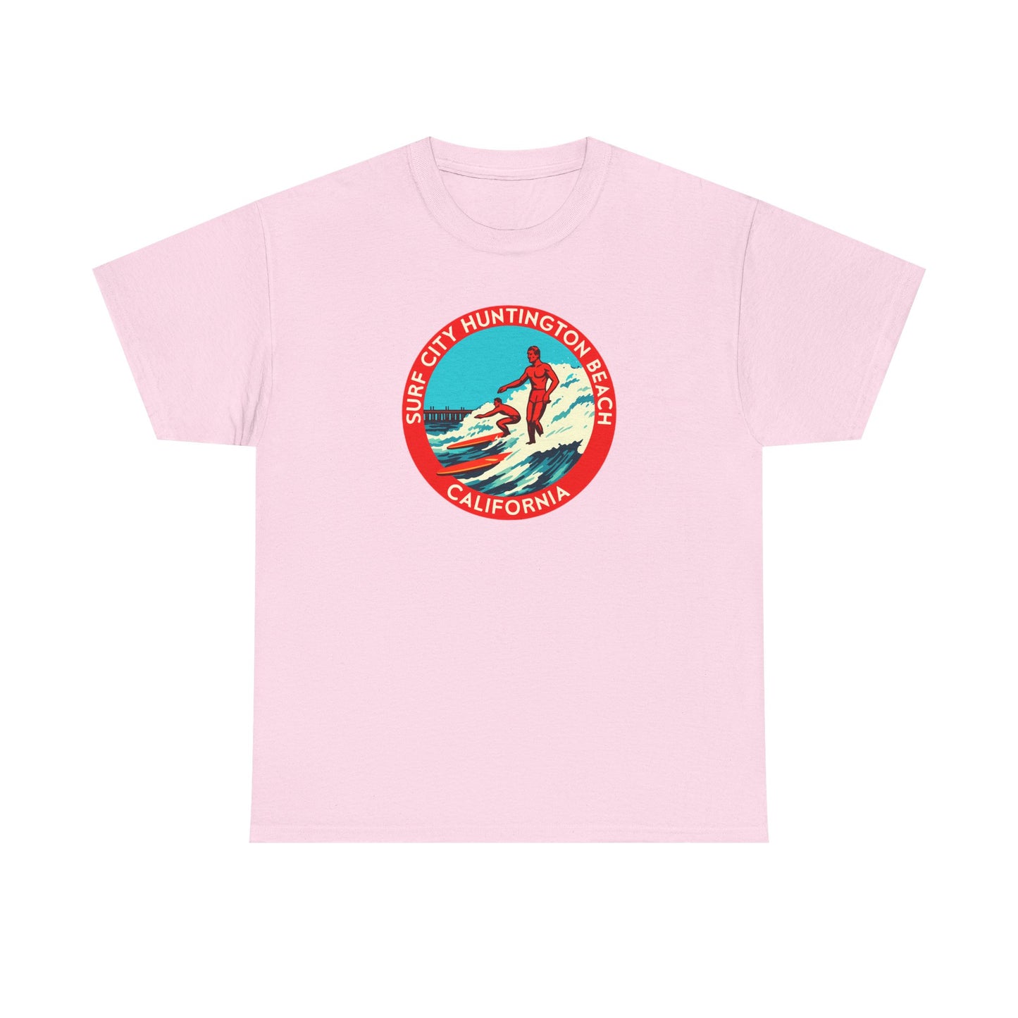 Vintage Surf City USA T-Shirt | Retro Huntington Beach California Tee | Classic Distressed Beach Logo Shirt