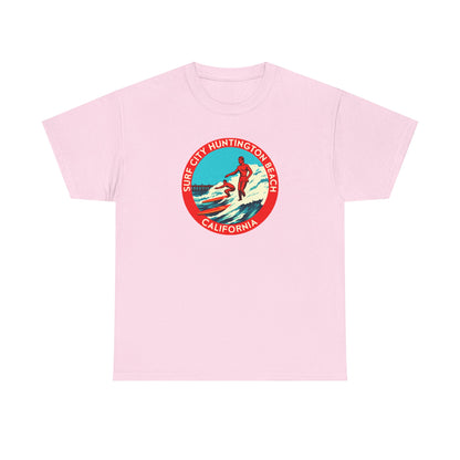 Vintage Surf City USA T-Shirt | Retro Huntington Beach California Tee | Classic Distressed Beach Logo Shirt