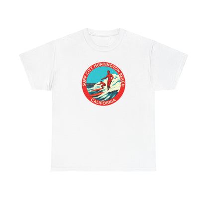 Vintage Surf City USA T-Shirt | Retro Huntington Beach California Tee | Classic Distressed Beach Logo Shirt