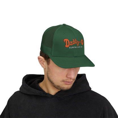 Daddy-O Surfwear Co. Snapback Trucker Hat — Vintage Surf Retro Cap