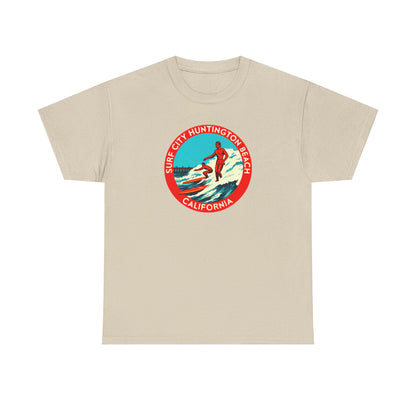 Vintage Surf City USA T-Shirt | Retro Huntington Beach California Tee | Classic Distressed Beach Logo Shirt