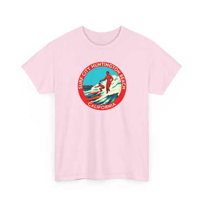 Vintage Surf City USA T-Shirt | Retro Huntington Beach California Tee | Classic Distressed Beach Logo Shirt