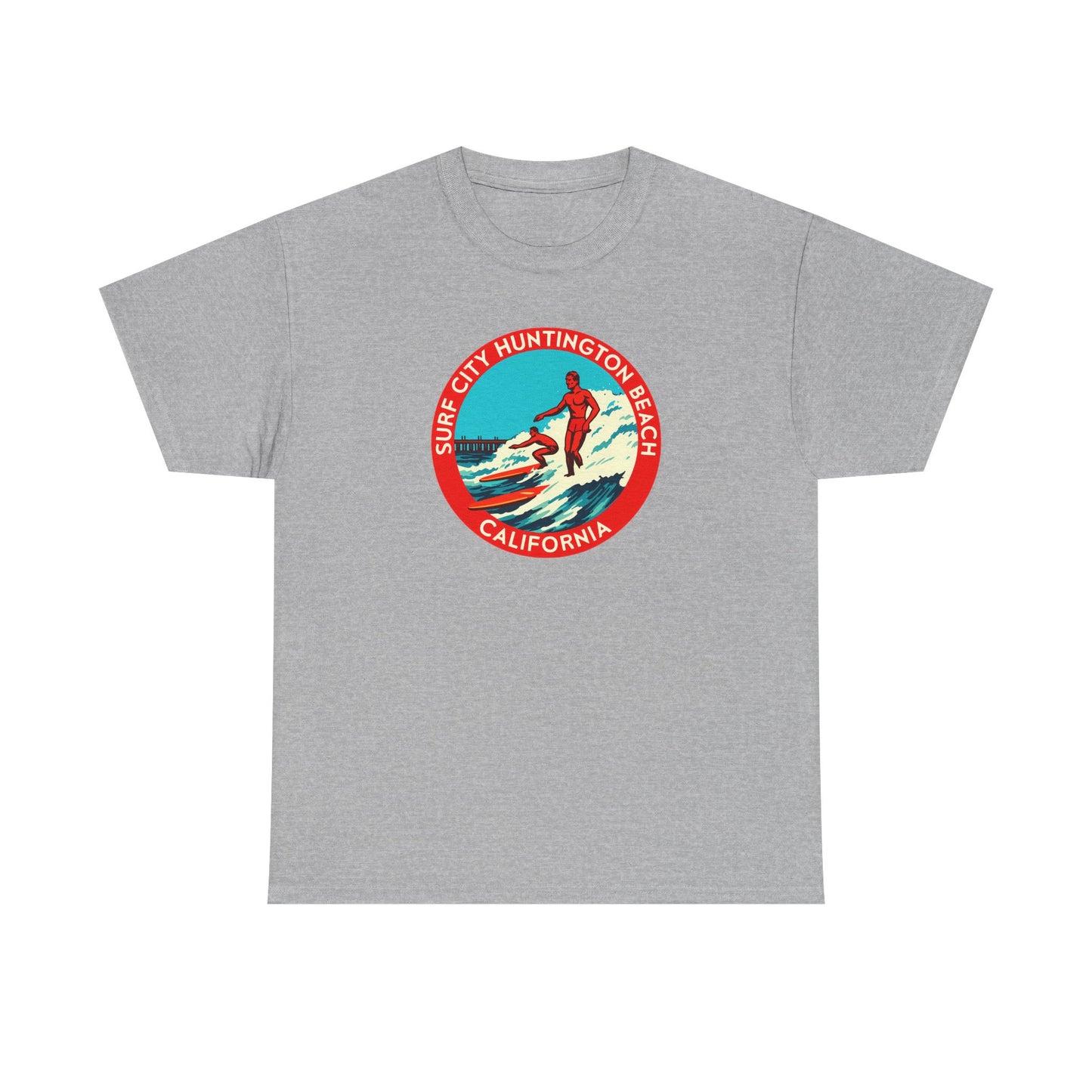 Vintage Surf City USA T-Shirt | Retro Huntington Beach California Tee | Classic Distressed Beach Logo Shirt
